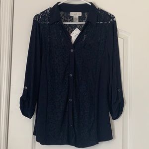 Navy blue blouse